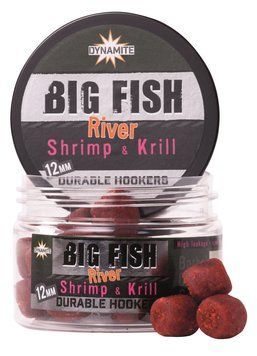 Насадочні бойли Dynamite Baits Big Fish River - Shrimp & Krill Durables 12 мм Y33441240 фото