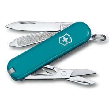 Швейцарський ніж Victorinox Сlassic SD Mountain Lake блістер 0.6223.23B1 4008386 фото