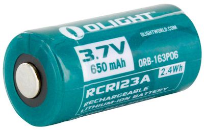 Акумуляторна батарея Olight RCR 123 Li-Ion 650 mAh ORB2-163P06 23701366 фото