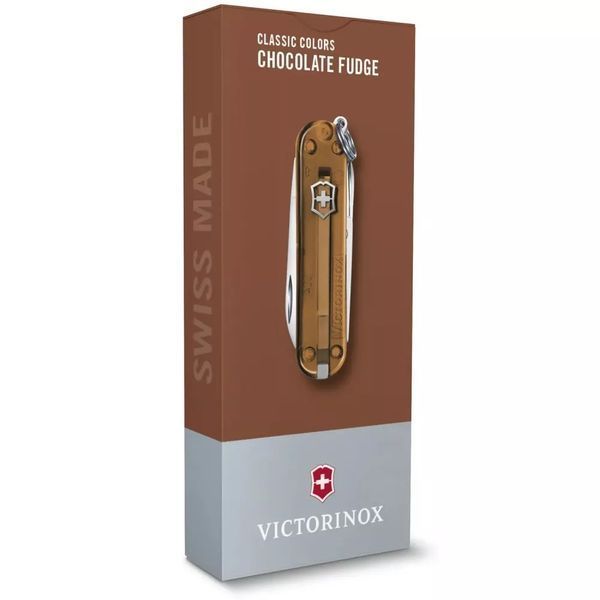 Швейцарський ніж Victorinox Classic 58 мм 7 функцій Коричневий напівпрозорий (0.6223.T55G) V77552853 фото