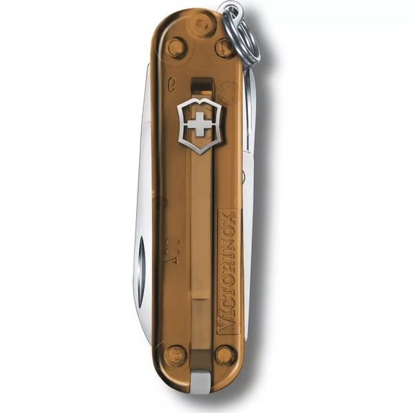 Швейцарський ніж Victorinox Classic 58 мм 7 функцій Коричневий напівпрозорий (0.6223.T55G) V77552853 фото