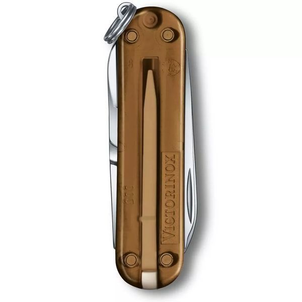 Швейцарський ніж Victorinox Classic 58 мм 7 функцій Коричневий напівпрозорий (0.6223.T55G) V77552853 фото
