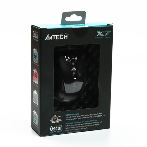 Миша A4Tech X710MK USB, iгрова , чорна X-710 MK USB (Black) 0202345 фото