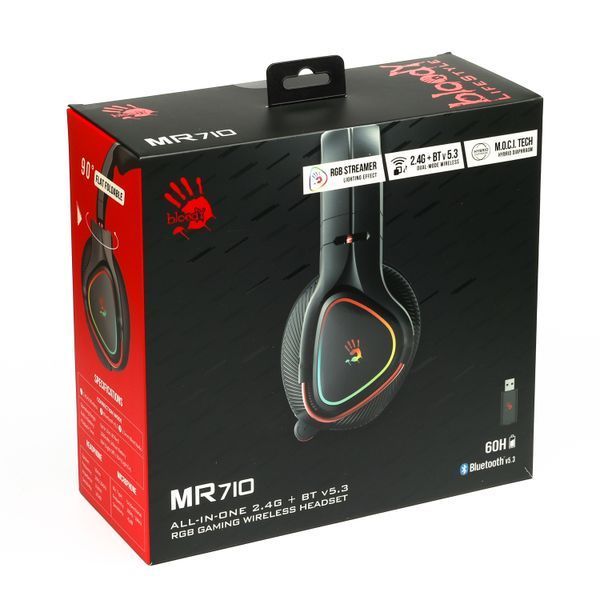 Навушники ігрові Bloody MR710, RGB, колір чорний MR710 Bloody (Black) 1605471 фото