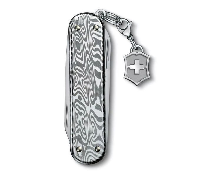 Швейцарский нож Victorinox Classic SD Brilliant Damast 58 мм 5 функций Дамасская сталь (0.6221.34) V77552873 фото
