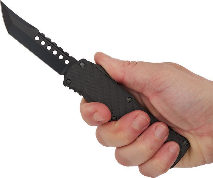 Ніж Microtech Hera Hellhound Shadow Carbon Fiber DLC Black 919-1DLCTCFSH 14090637 фото
