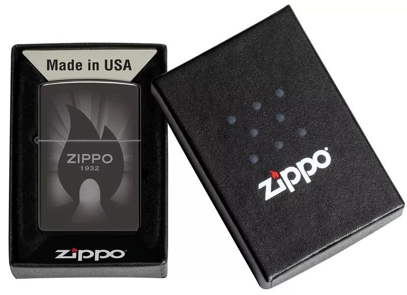 Запальничка Zippo High Polish Black Radiant Design 46175 V77553992 фото