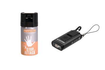 Комплект: 502580 Ліхтар-брелок LedLenser K6R Safety+ 2.1904 Балончик перцевий Umarex 6010111 фото