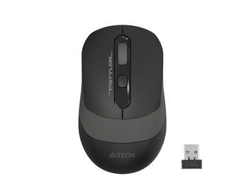 Миша бездротова A4Tech Fstyler FG10S (Grey), безшумна, USB, колір чорний+сірий FG10S (Grey) 1604566 фото