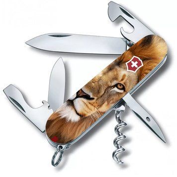 Швейцарський ніж Victorinox Spartan Animal 91 мм 13 функцій Лев (1.3603.7_F1010pw) V77552806 фото