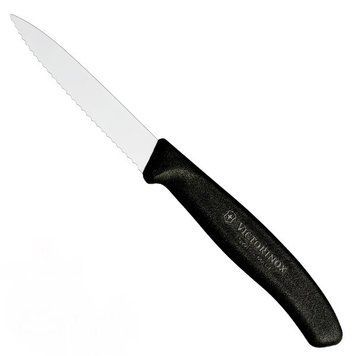 Ніж кухонний Victorinox SwissClassic 8 см серрейтор Чорний 6.7633 4000987 фото