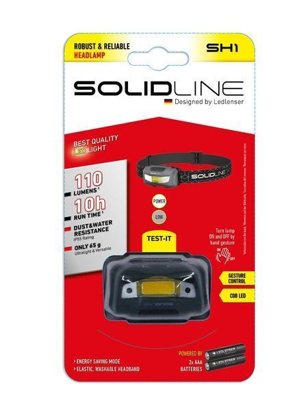Налобний ліхтар Solidline SH1, 110/15, блістер 502743 6008983 фото