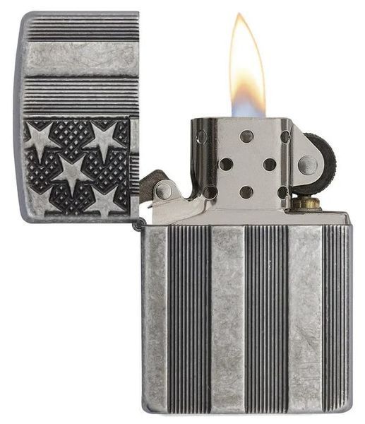 Зажигалка Zippo 28973 U.S. Flag Armor Antq Slvr Plate 28974 ZP77890007 фото