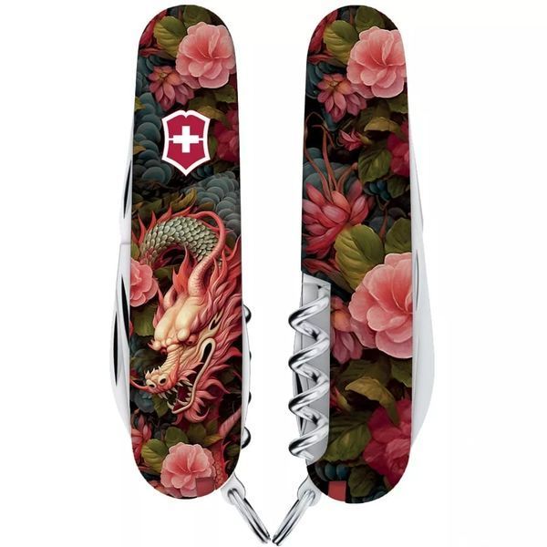 Швейцарський ніж Victorinox Spartan Zodiac 91 мм 12 функцій Китайський зелений дракон (1.3603_Z3300p) V77552822 фото