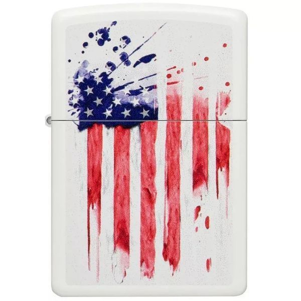 Запальничка Zippo US Flag Design Біла 49783 V77550568 фото