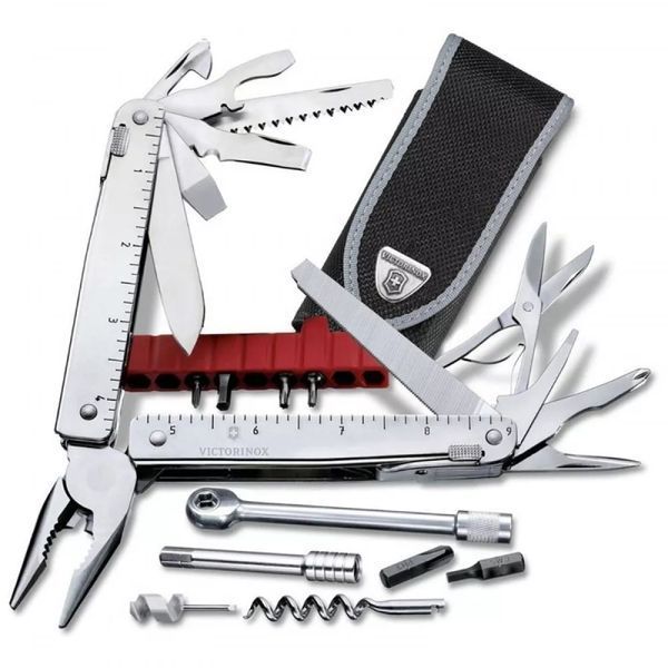 Мультитул Victorinox SwissTool X Plus Ratchet 3.0339.N з нейлоновим чохлом 38 функцій з набором біт V77554243 фото