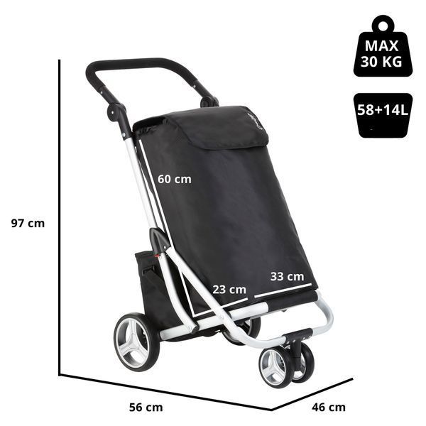 Сумка-тележка ShoppingCruiser 3 Wheels 72 Black (604349) 927303 фото