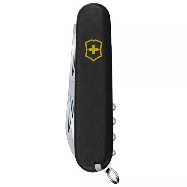 Швейцарський ніж Victorinox Huntsman Mat Чорний матовий лак з жовтим лого (1.3713.3_M0008p) V77552788 фото