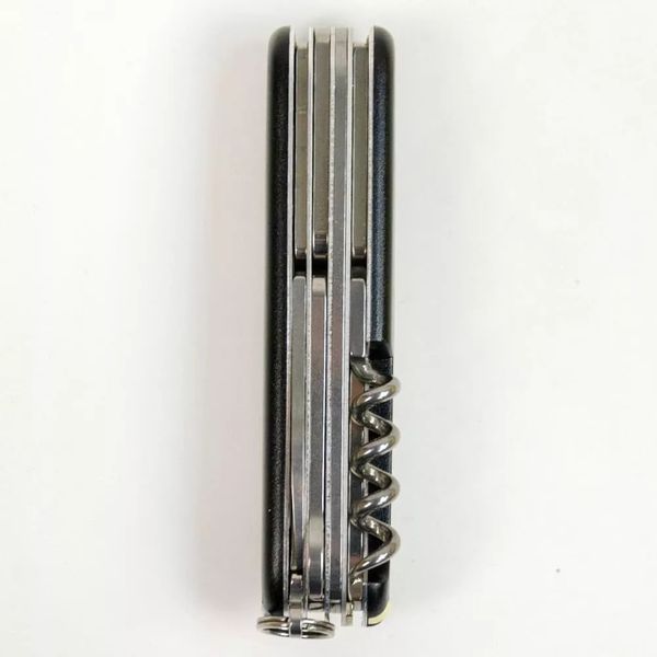 Швейцарський ніж Victorinox Huntsman Mat Чорний матовий лак з жовтим лого (1.3713.3_M0008p) V77552788 фото