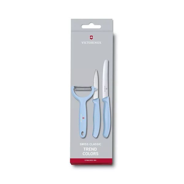 Набор Victorinox Swiss Classic Trend Colors Paring Knife Set with Tomato and Kiwi Peeler Светло-голубой (6.7116.33L22) V77551947 фото