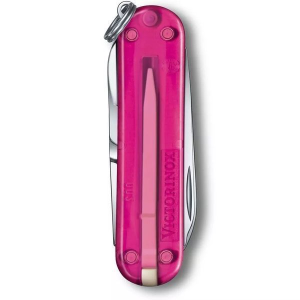 Швейцарський ніж Victorinox Classic 58 мм 7 функцій Рожевий напівпрозорий (0.6223.T5G) V77552855 фото
