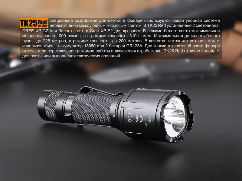 Фонарь ручной Fenix ​​TK25 Red 46961 фото
