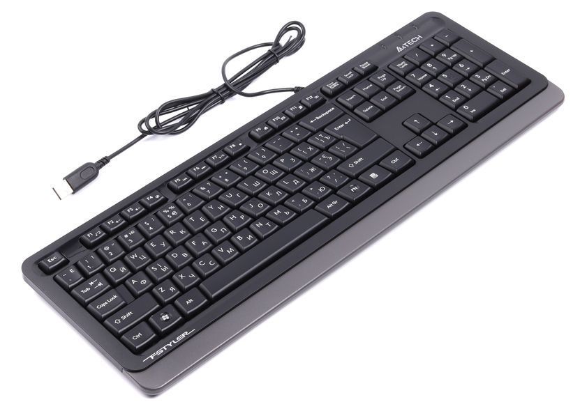 Клавіатура A4Tech Fstyler FKS10 (Grey), USB, колір чорний+ сірий FKS10 (Grey) 1605228 фото