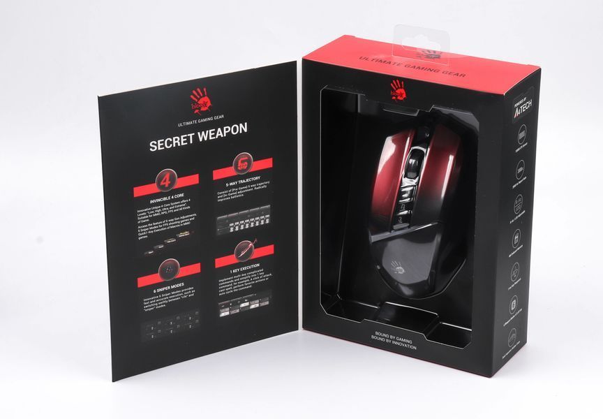 Мышь игровая A4Tech W60 Max Bloody, цвет черный+красный, активированное ПО Bloody W60 Max Bloody (Gradient Red) 1604866 фото