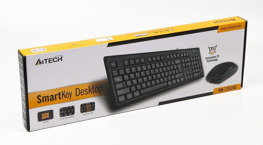 Комплект KM-72620D USB, колір чорний. Клавіатура KM-720 + опт.миша OP-620D KM-72620D (Black) 1603684 фото