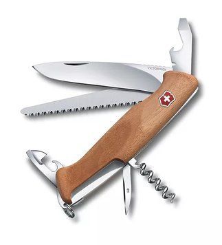 Швейцарський ніж Victorinox RangerWood 55 130 мм 10 функцій Світлий горіх (0.9561.63) V77553721 фото