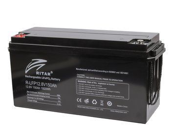Акумуляторна електрична батарея літієва Ritar R-LFP12.8V150Ah, 12 В 150 Aгод, LiFePo4 R-LFP12.8V150Ah 1605691 фото
