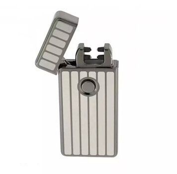 Электроимпульсная USB зажигалка Tycoon на две дуги, черный лед полоска подарочная коробка (100668) V77550441 фото