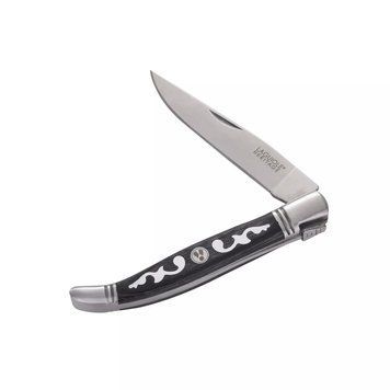 Складной нож Laguiole 21 см Grey Arabesque серое дерево пакка, металлический узор на рукояти, крафтовая коробка (40273019) V77554036 фото