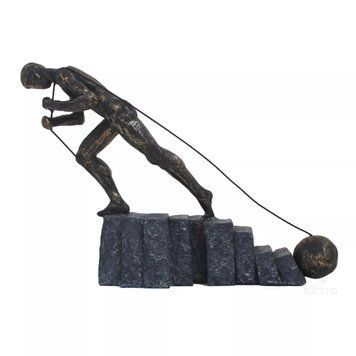 Статуэтка ITALFAMA из смолы и бронзы Never Give Up Никогда не сдавайся 17 х 25 х 5 см (SR44421S) V77553115 фото