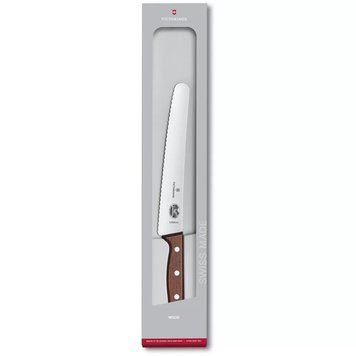 Кухонний ніж для хліба та кондитерських виробів Victorinox Wood Bread & Pastry Серрейтор подарункова коробка 5.2930.22G V77554324 фото