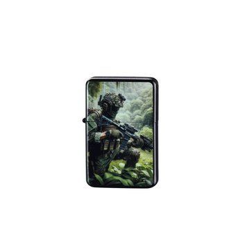 Запальничка бензинова кремнієва CHAMP WORLD TROOPS метал, ліс, зелена 40400397F V77554254 фото