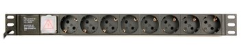 Модуль розподілу живлення EG-PDU-014-C14, 1U, 16A, 8шт євророзеток, 3м кабель С14 EG-PDU-014-C14 1605026 фото