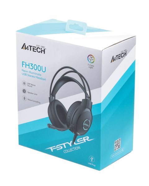 Гарнітура A4-Tech FH300U USB, колір чорний FH300U (Black) 1605794 фото