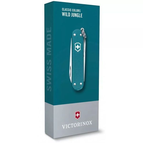 Швейцарский нож Victorinox Classic SD Alox Colors Wild Jungle 58 мм, 5 функций, Зеленый (0.6221.242G) V77552251 фото