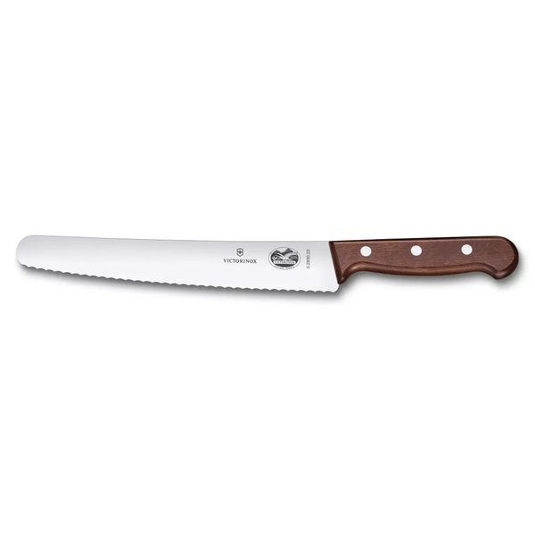 Кухонний ніж для хліба та кондитерських виробів Victorinox Wood Bread & Pastry Серрейтор подарункова коробка 5.2930.22G V77554324 фото