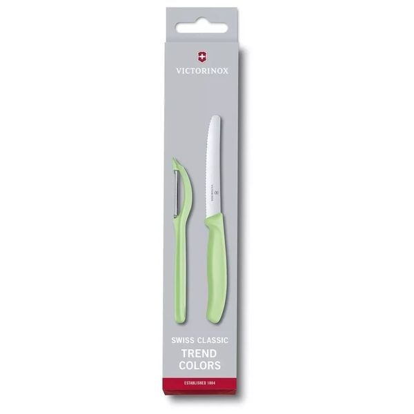 Набор из ножа и овощечистки Victorinox Swiss Classic Paring Set Светло зеленый (6.7116.21L42) V77551974 фото
