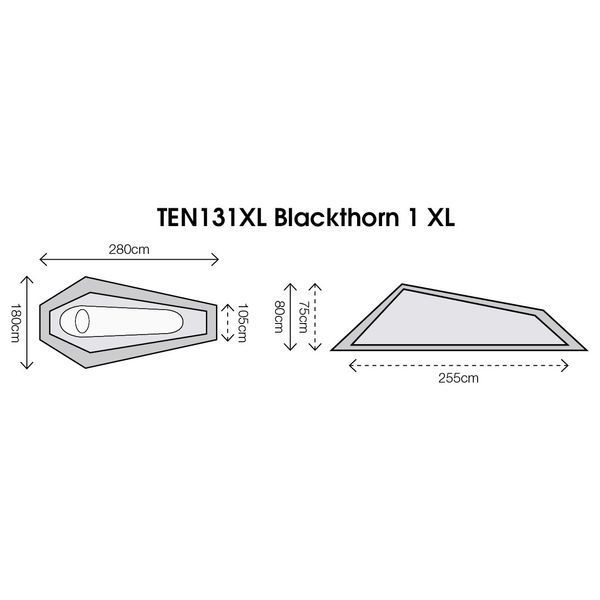 Намет одномісний Highlander Blackthorn 1 XL HMTC (TEN131XL-HC) 929617 фото