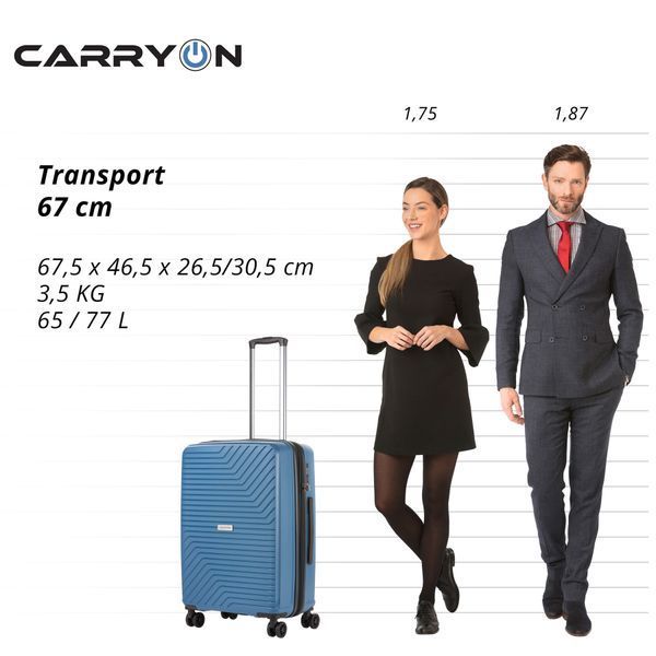 Чемодан CarryOn Transport (M) Blue Jeans (502408) 927195 фото