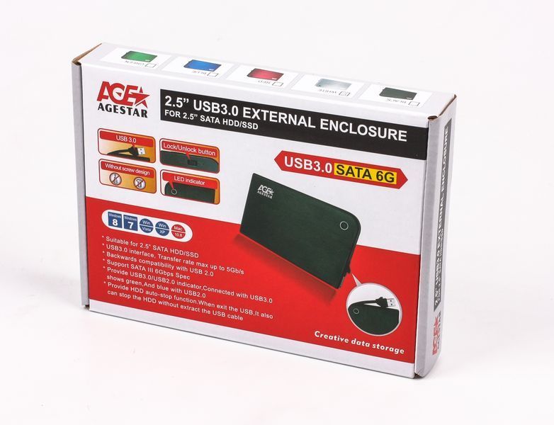 Зовнішня кишеня AgeStar 3UB2A14-RD, для 2.5 SATA НЖД 3UB 2A14 (Red) 0906097 фото