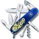Швейцарский нож Victorinox Climber Ukraine Синий полупрозрачный, Цветы 1.3703.T2_T1050u V77554178 фото 1