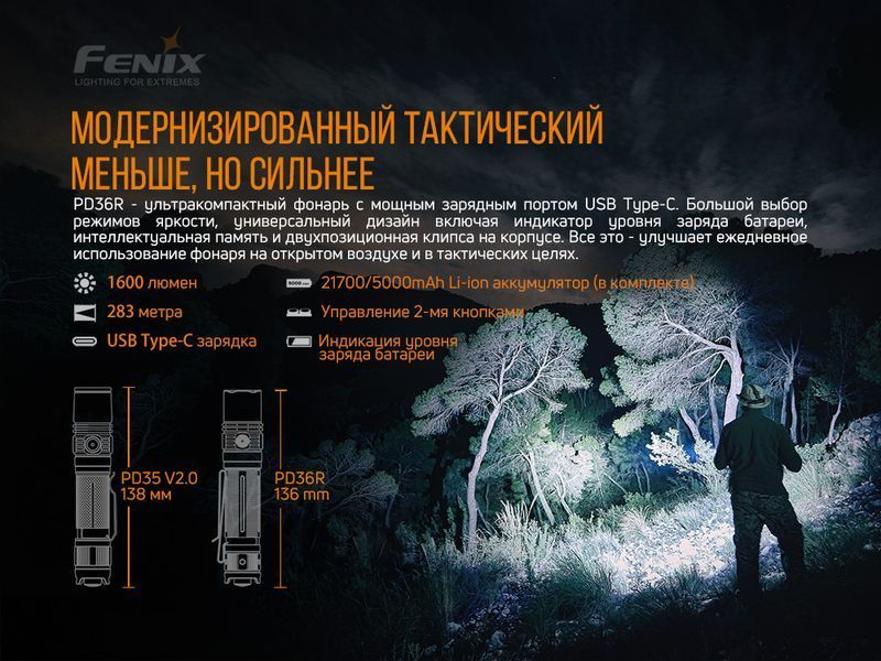 Ліхтар ручний Fenix PD36R 61791 фото