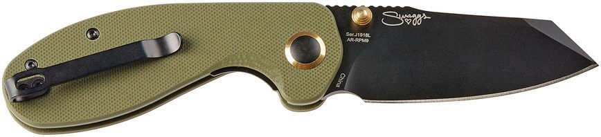 Ніж CJRB Maileah Large Black Blade Green J1918L-BGN 27980314 фото