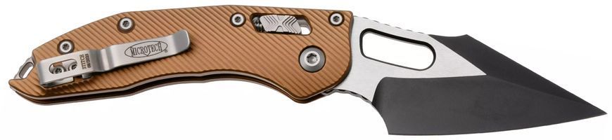 Ніж Microtech Stitch RAM-LOK Black Blade Fluted Aluminum Tan 169RL-1FLTA 14090867 фото