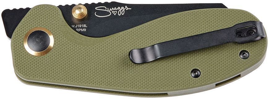 Ніж CJRB Maileah Large Black Blade Green J1918L-BGN 27980314 фото