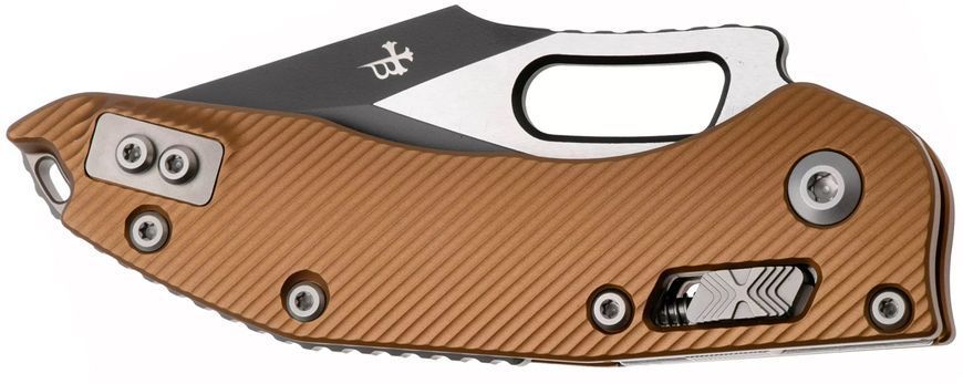 Ніж Microtech Stitch RAM-LOK Black Blade Fluted Aluminum Tan 169RL-1FLTA 14090867 фото